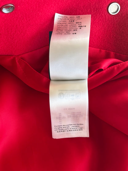Louis Vuitton Red & White Crystal Logo Varsity Jacket