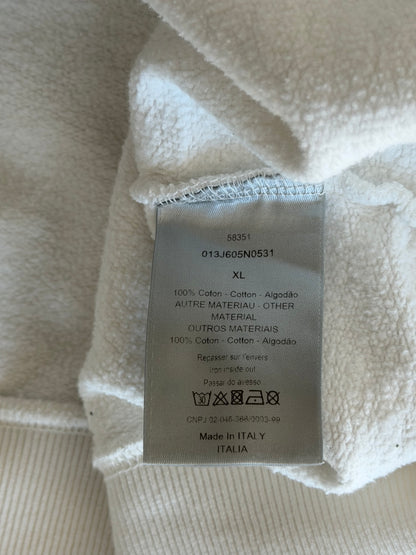 Dior White Oblique Saddle Bag Hoodie