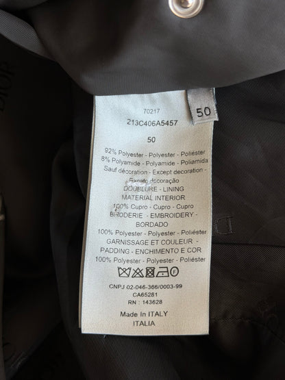 Dior Grey & White Atelier Embroidered Bomber Jacket