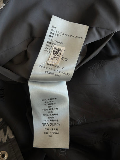 Dior Grey & White Atelier Embroidered Bomber Jacket