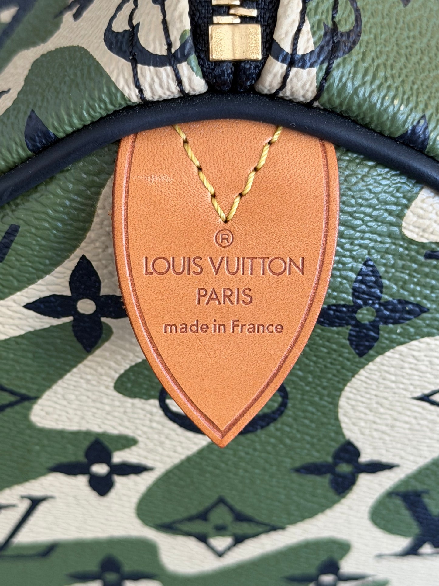 Louis Vuitton Takashi Murakami Green Camouflage Monogram Speedy 35