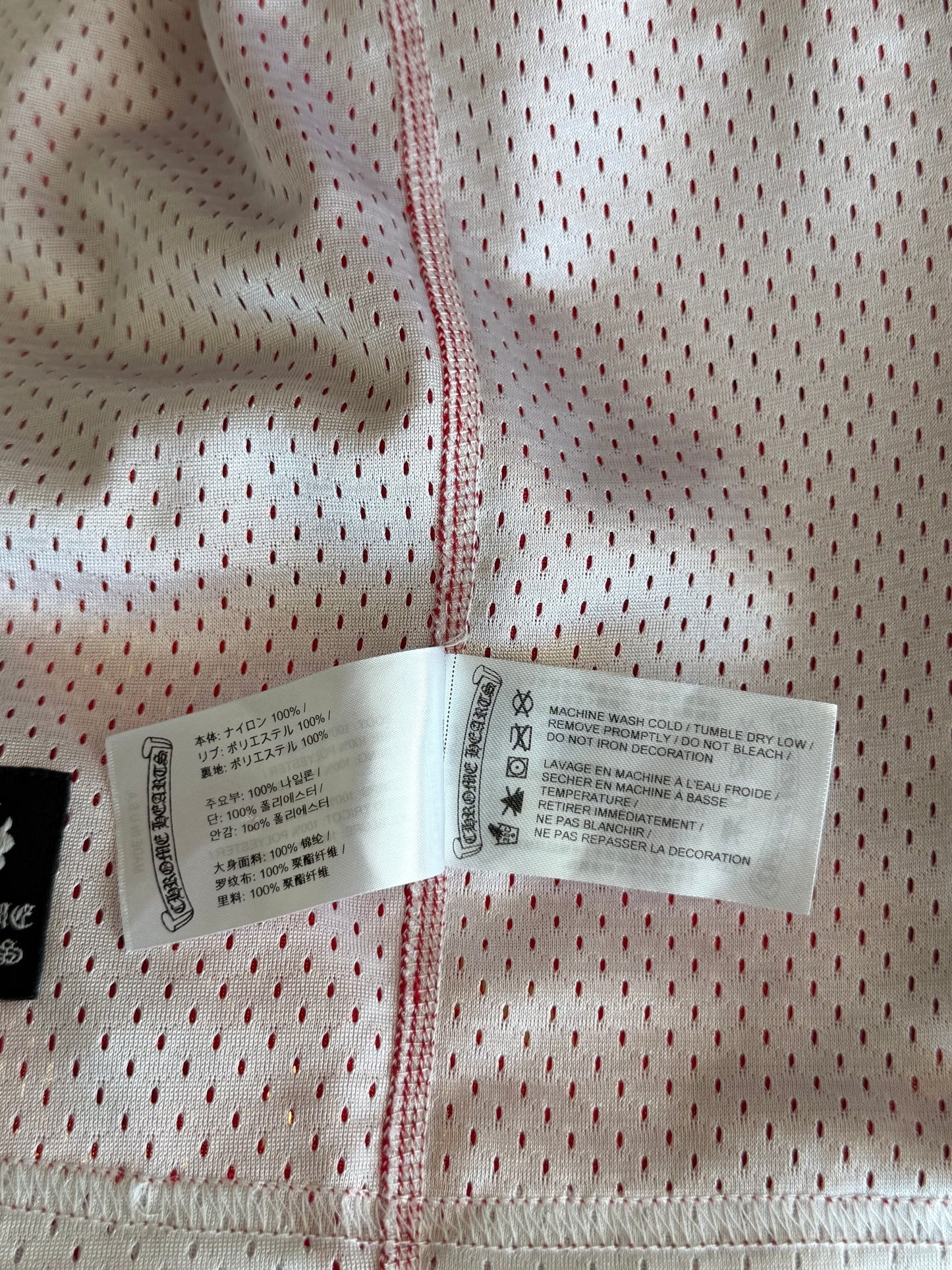 Chrome Hearts Matty Boy Red & White Team Form Reversible Mesh Jersey
