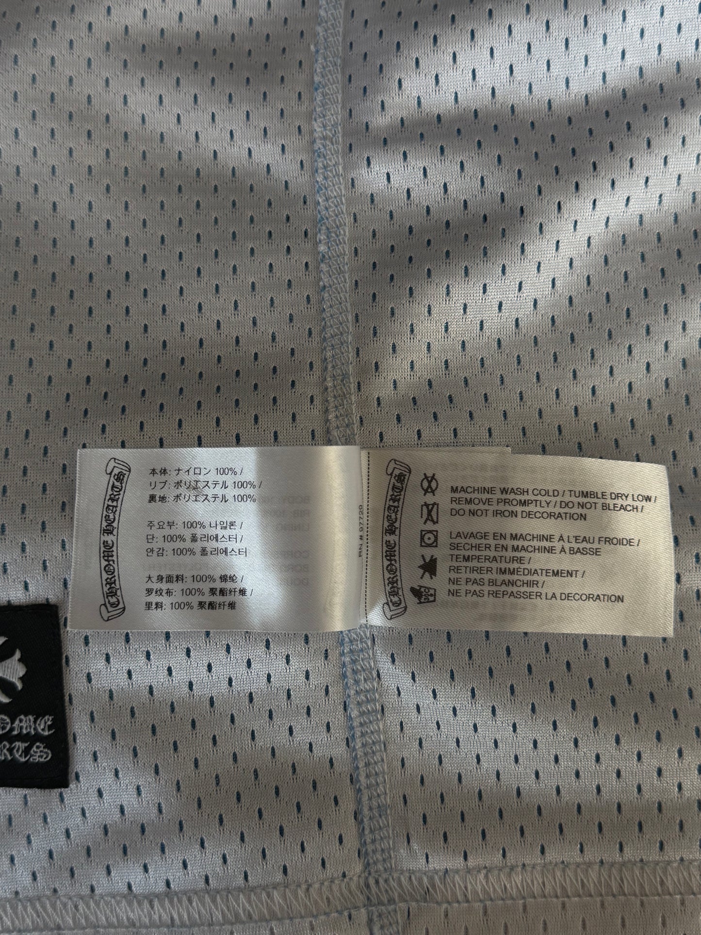 Chrome Hearts Blue & White Logo Reversible Mesh Jersey