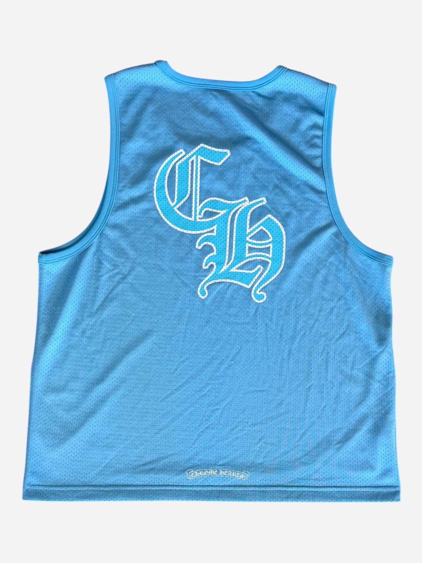 Chrome Hearts Blue & White Logo Reversible Mesh Jersey