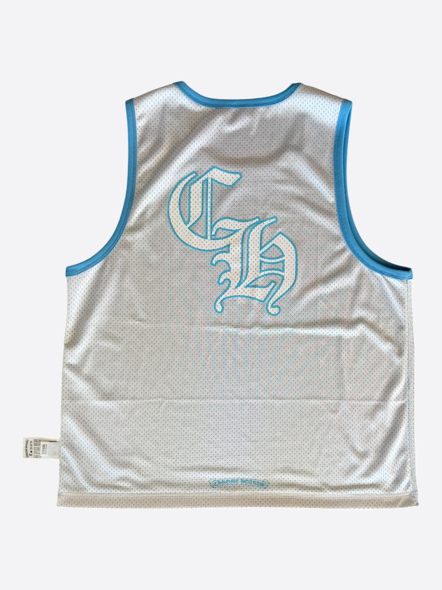 Chrome Hearts Blue & White Logo Reversible Mesh Jersey