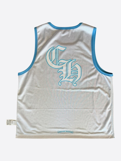 Chrome Hearts Blue & White Logo Reversible Mesh Jersey