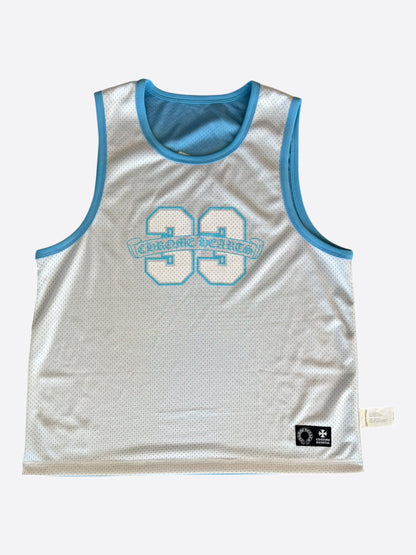 Chrome Hearts Blue & White Logo Reversible Mesh Jersey