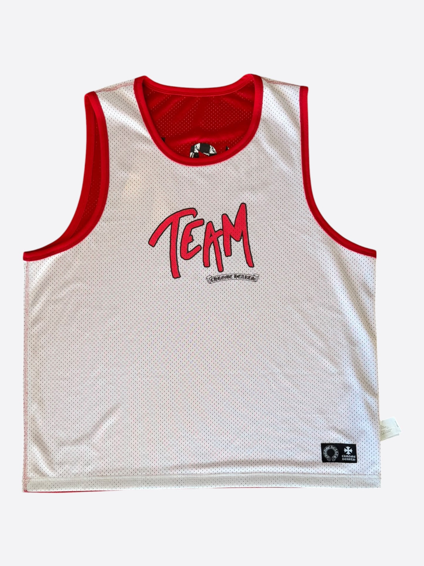 Chrome Hearts Matty Boy Red & White Team Form Reversible Mesh Jersey