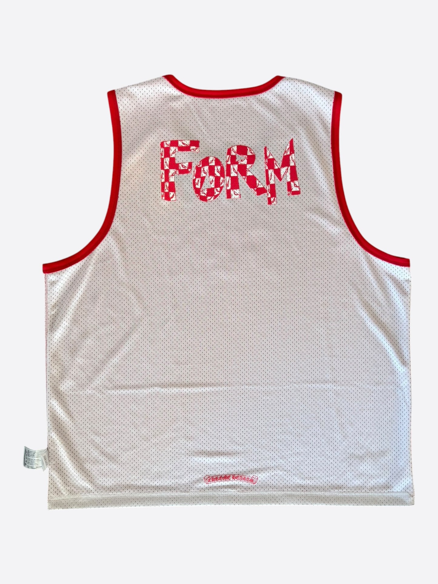 Chrome Hearts Matty Boy Red & White Team Form Reversible Mesh Jersey