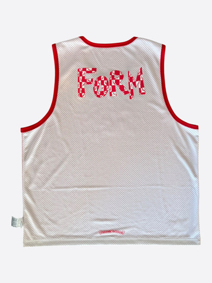 Chrome Hearts Matty Boy Red & White Team Form Reversible Mesh Jersey