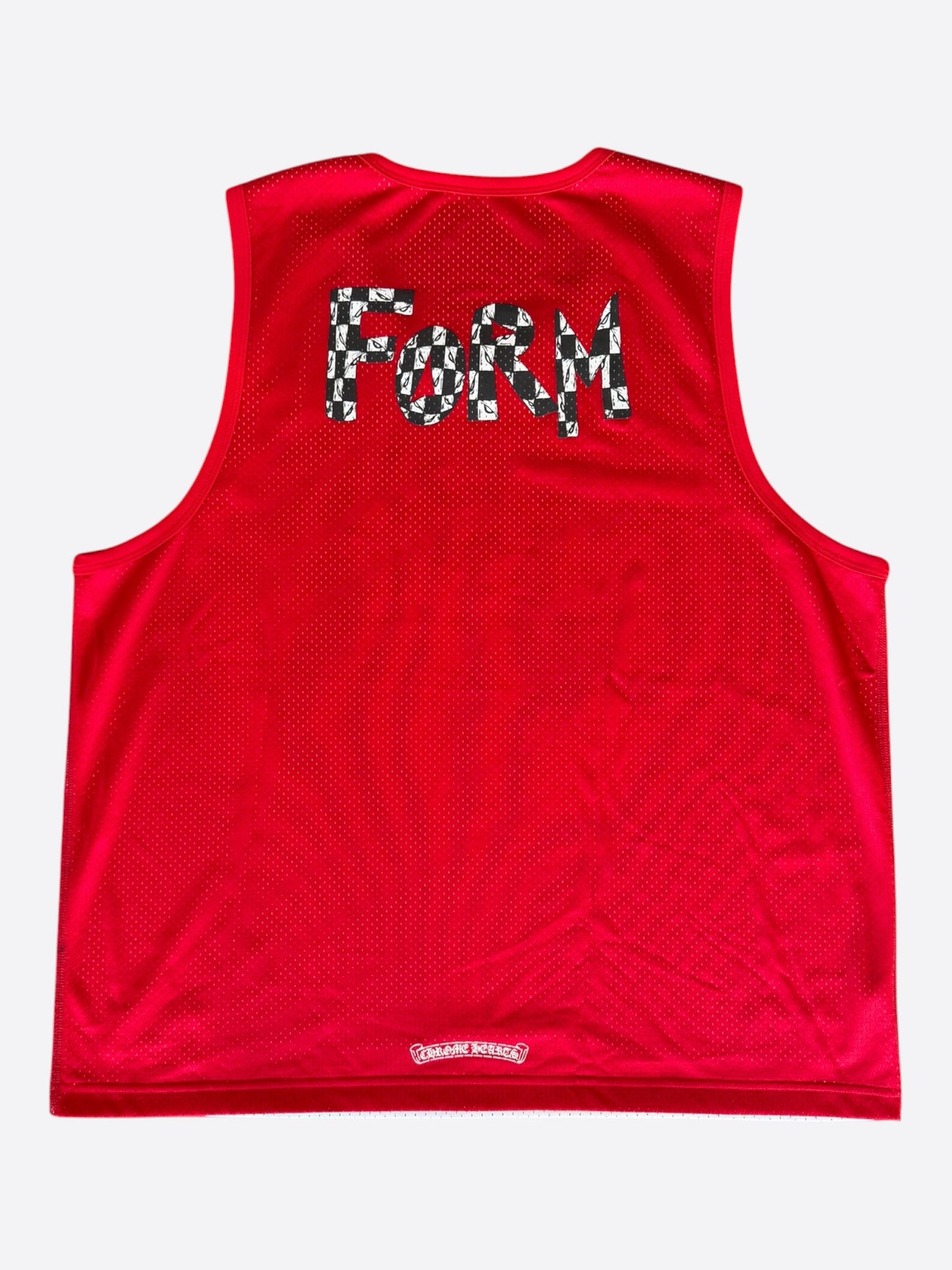 Chrome Hearts Matty Boy Red & White Team Form Reversible Mesh Jersey