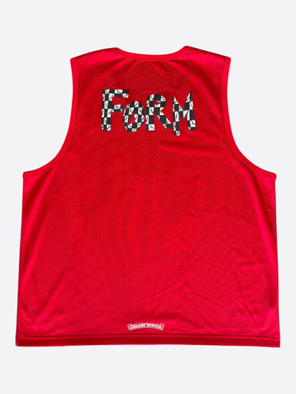 Chrome Hearts Matty Boy Red & White Team Form Reversible Mesh Jersey
