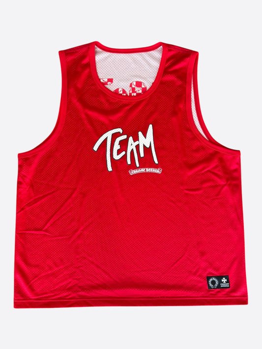 Chrome Hearts Matty Boy Red & White Team Form Reversible Mesh Jersey