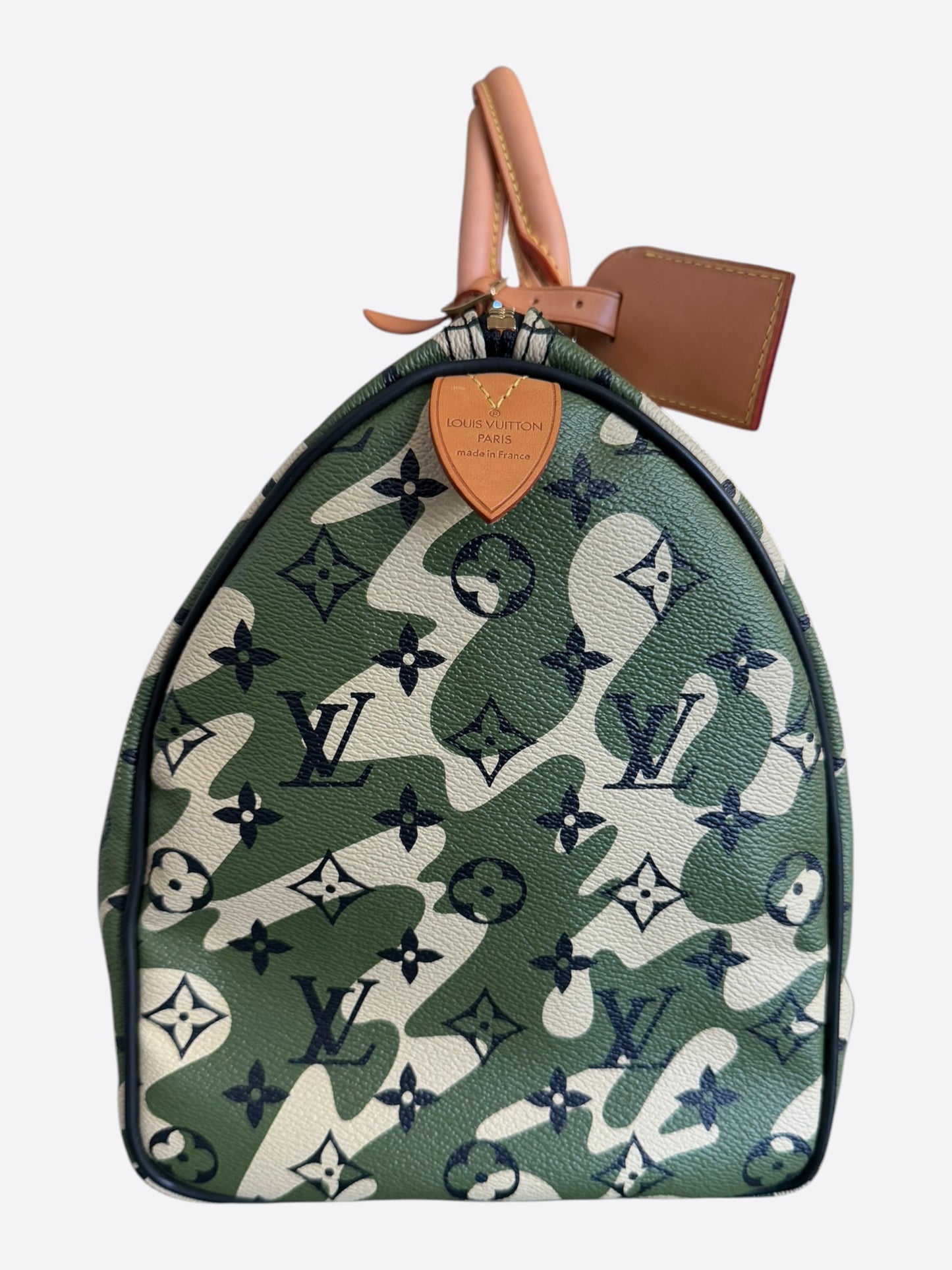 Louis Vuitton Takashi Murakami Green Camouflage Monogram Speedy 35