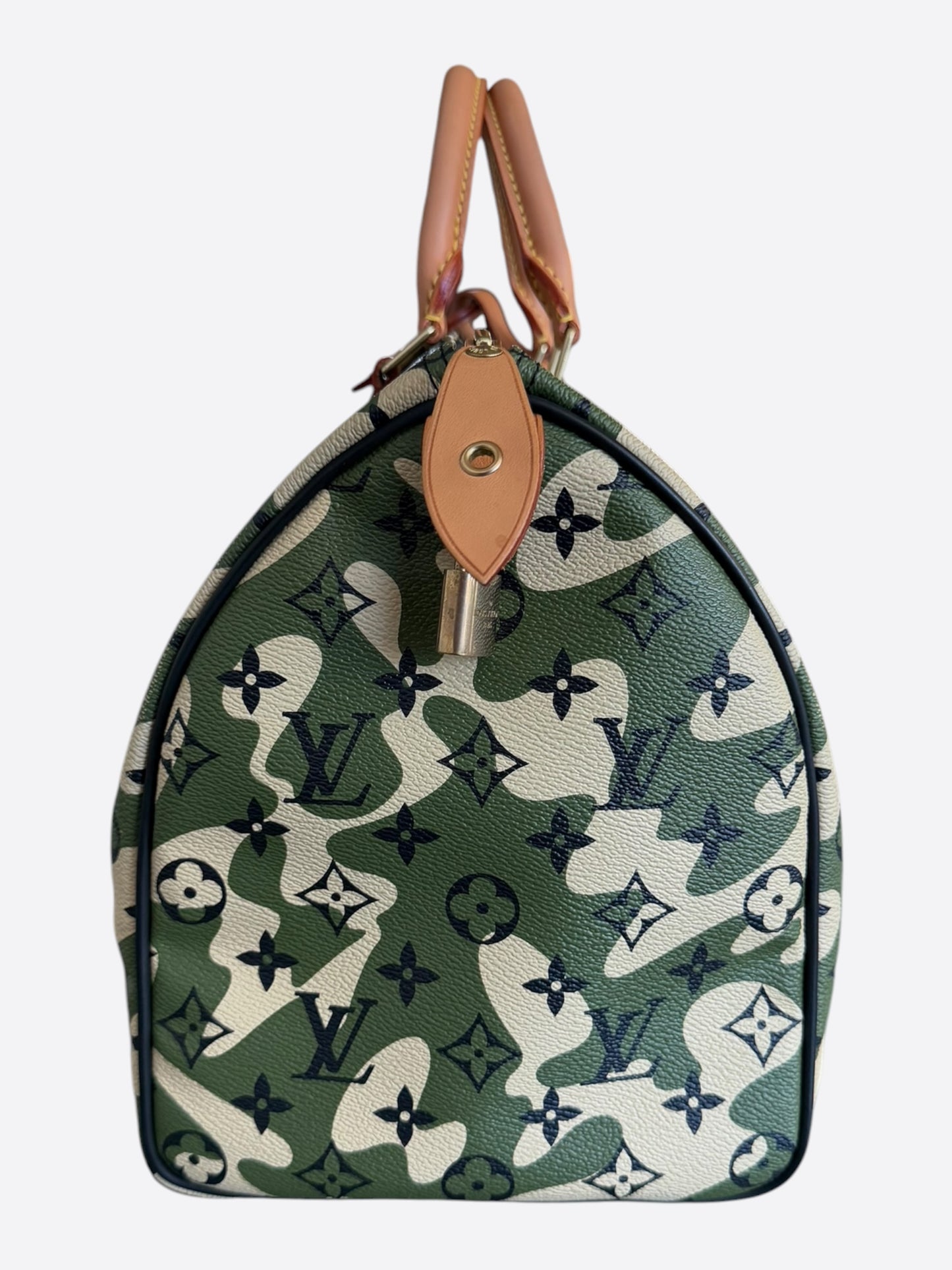 Louis Vuitton Takashi Murakami Green Camouflage Monogram Speedy 35