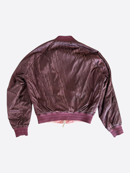Dior Burgundy Oblique Reversible Bomber Jacket