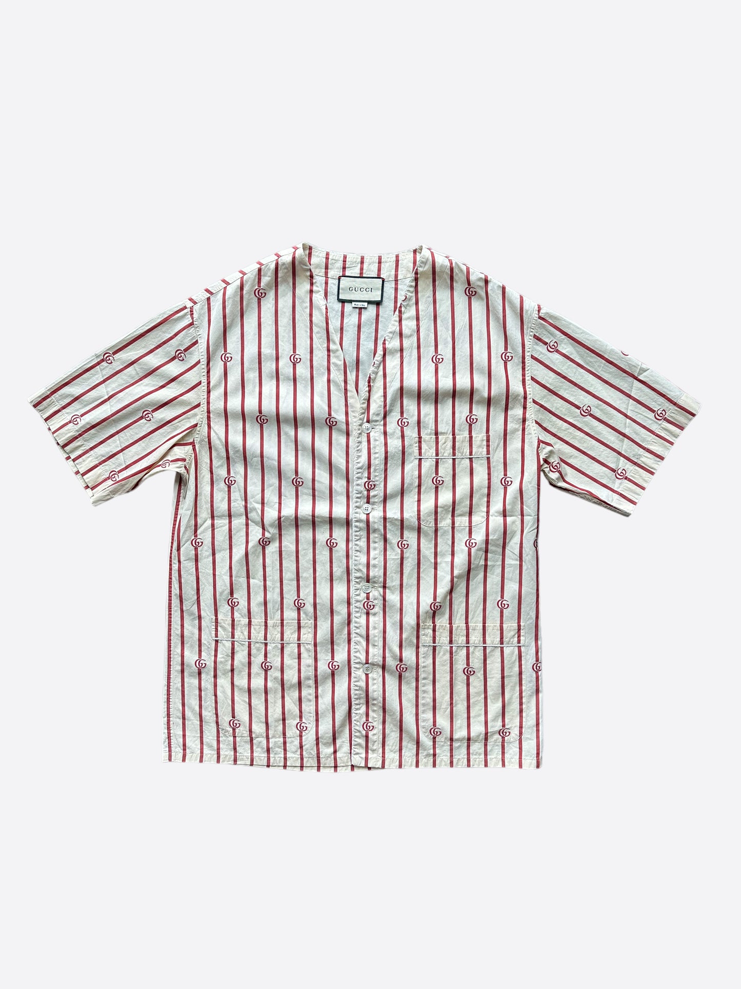 Gucci White G Logo Button Up Shirt – Savonches