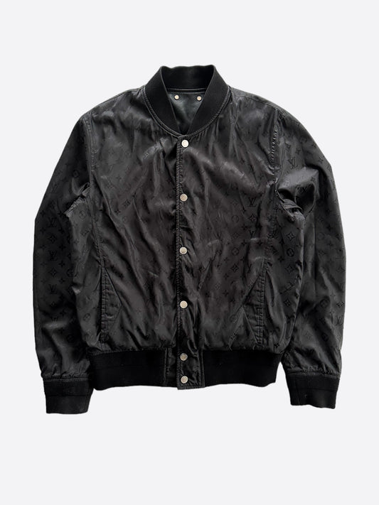 Louis Vuitton Black Monogram Reversible Leather Jacket