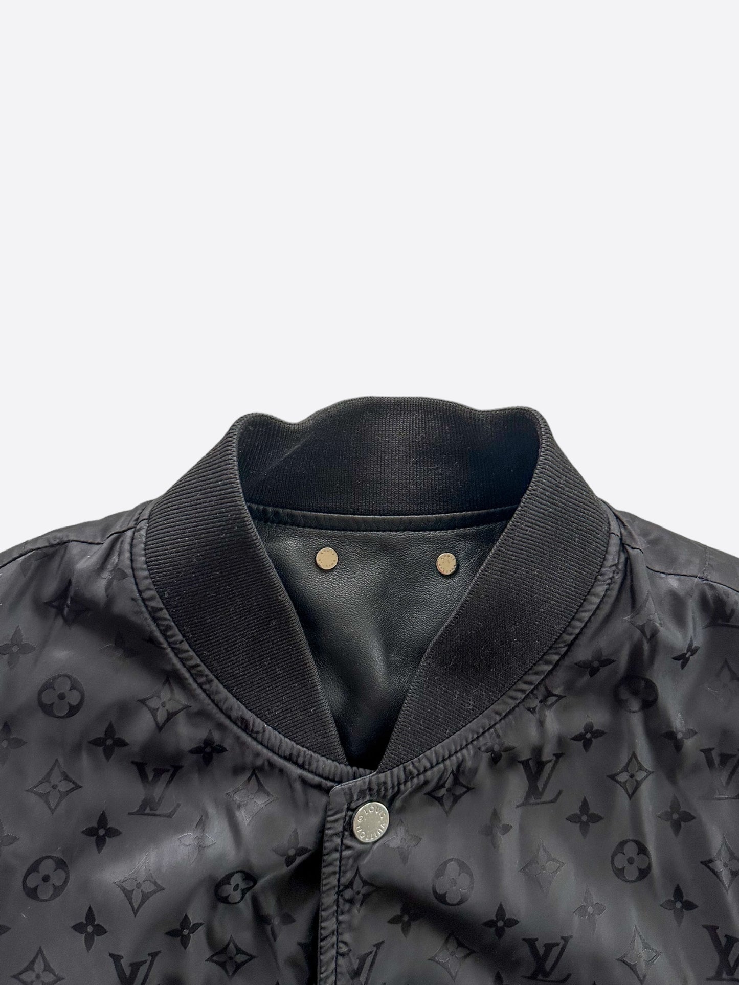 Louis Vuitton Black Monogram Reversible Leather Jacket