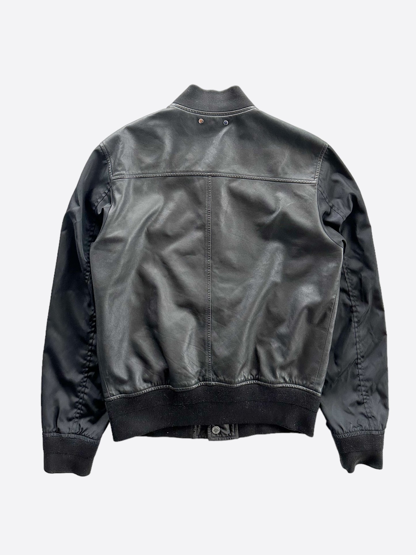 Louis Vuitton Black Monogram Reversible Leather Jacket