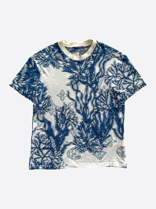 Louis Vuitton Blue & White Aquagarden Monogram T-Shirt