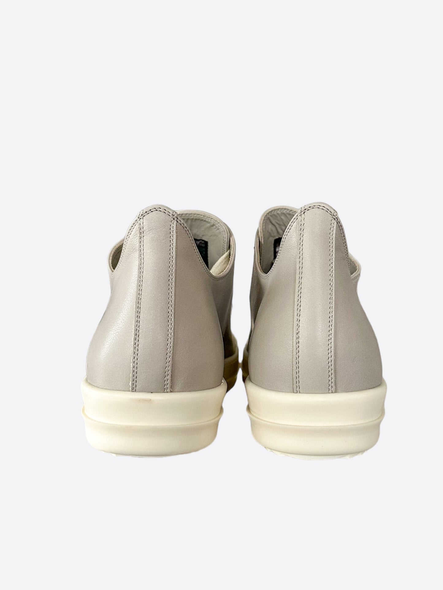 Rick Owens Grey & White Low Top Sneakers