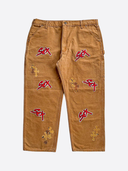 Chrome Hearts Carhartt Tan Sex Records Cross Patch Carpenter Jeans