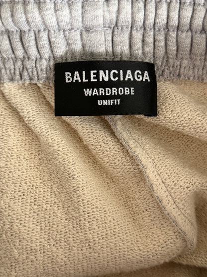 Balenciaga Grey Campaign Embroidered Logo Shorts