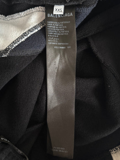 Balenciaga Black & White 3B Sports Logo Shorts