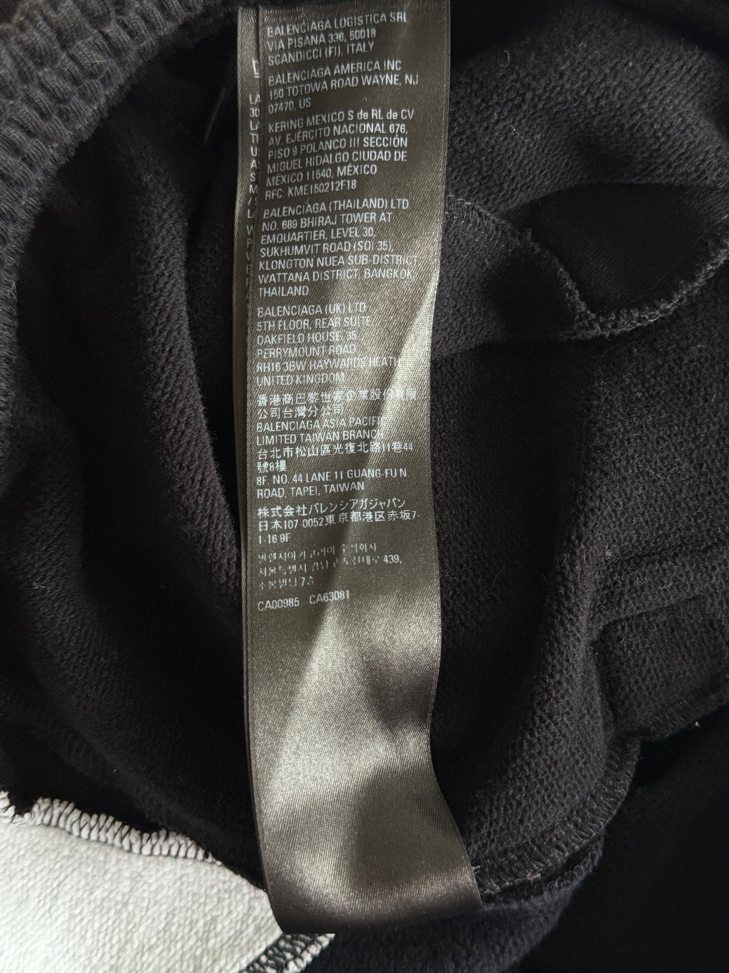 Balenciaga Black & White 3B Sports Logo Shorts