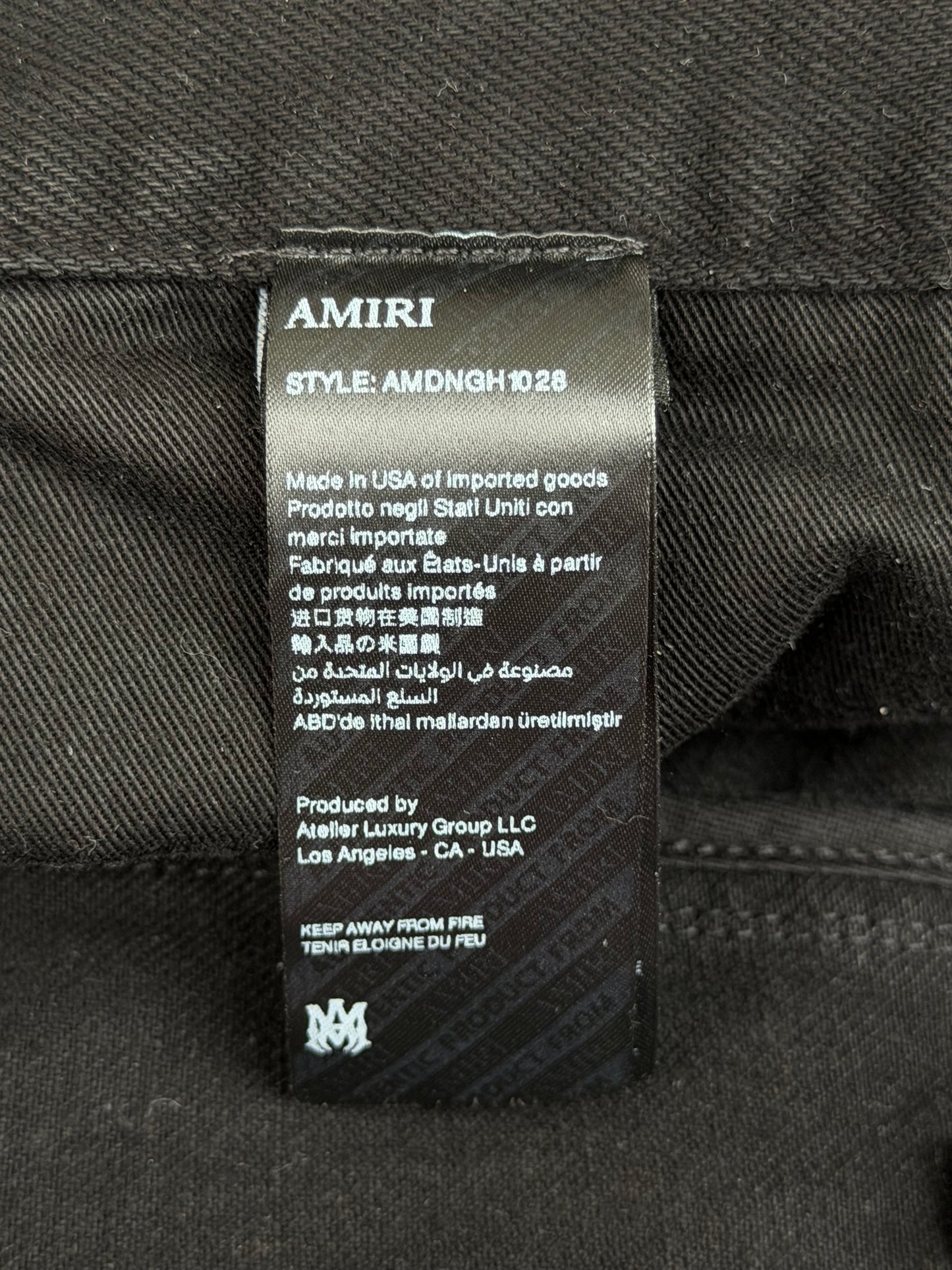 Amiri Black Double Knee Carpenter Pants
