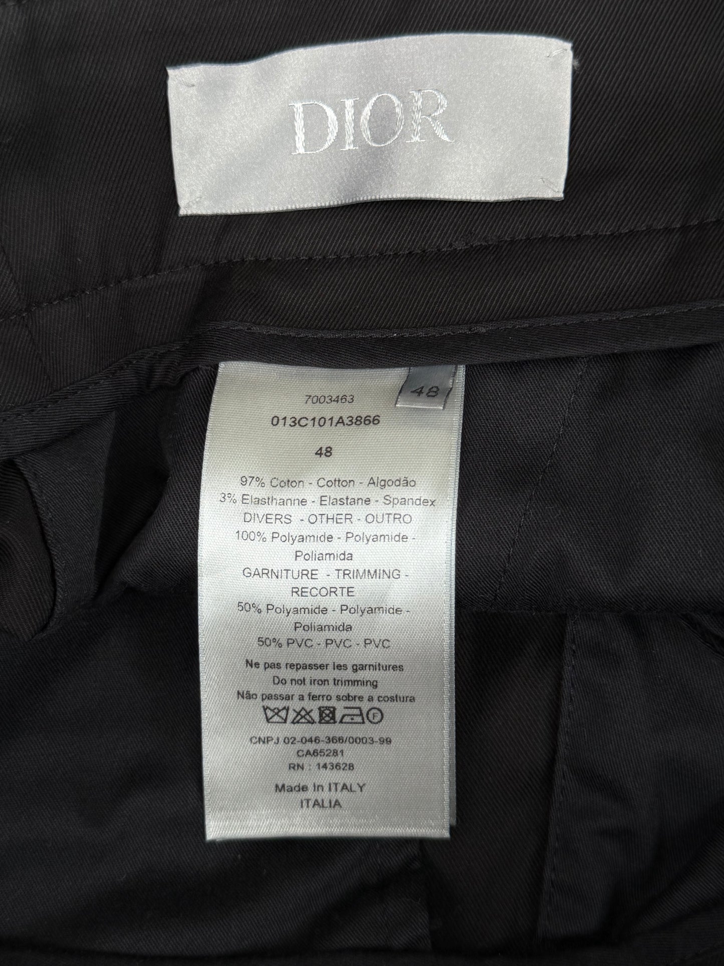 Dior Black Cargo Pants