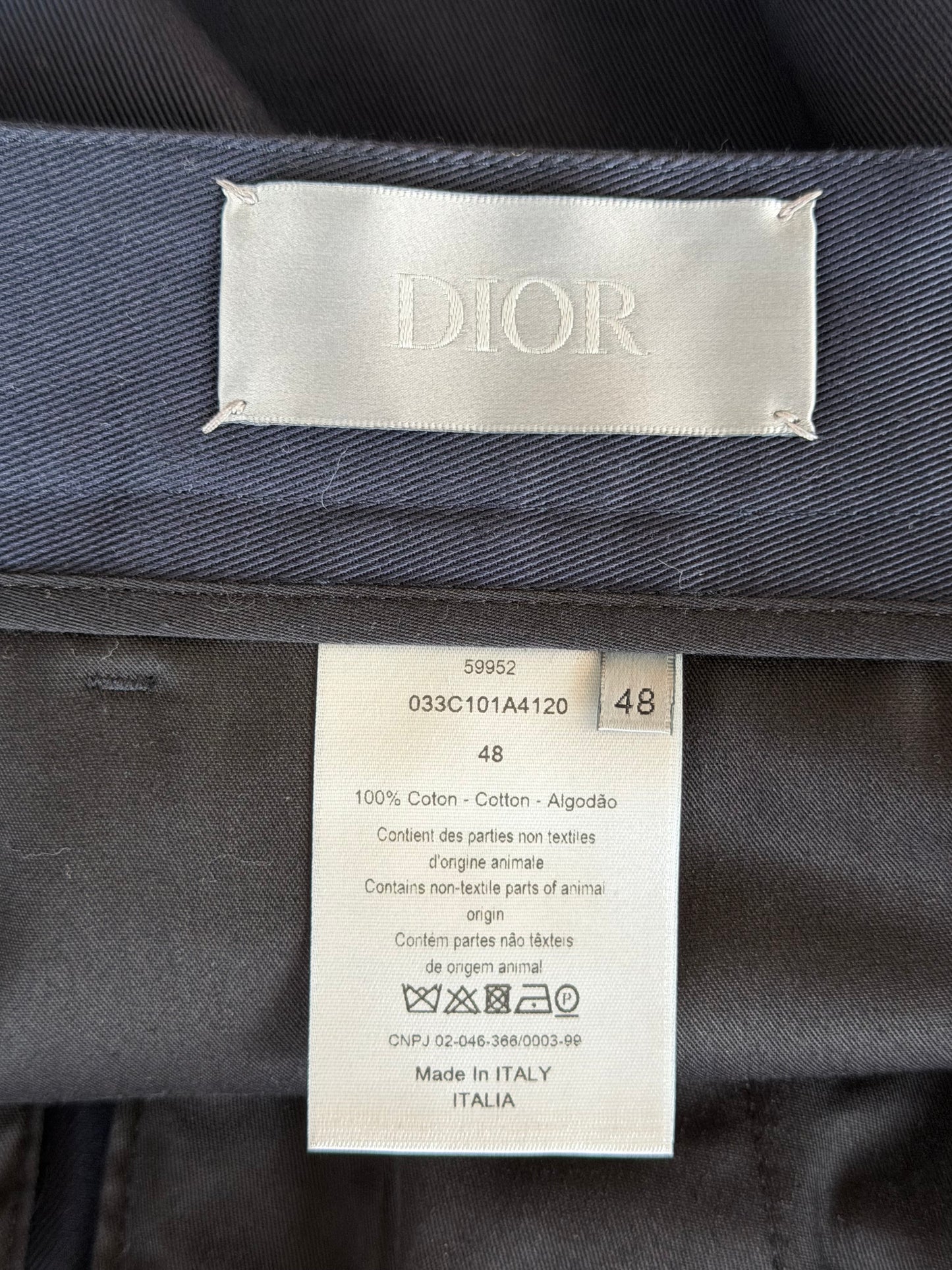 Dior Jordan Navy & White Embroidered Logo Shorts