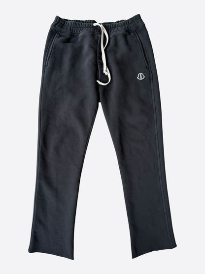 Rick Owens Moncler Black Embroidered Logo Berlin Sweatpants