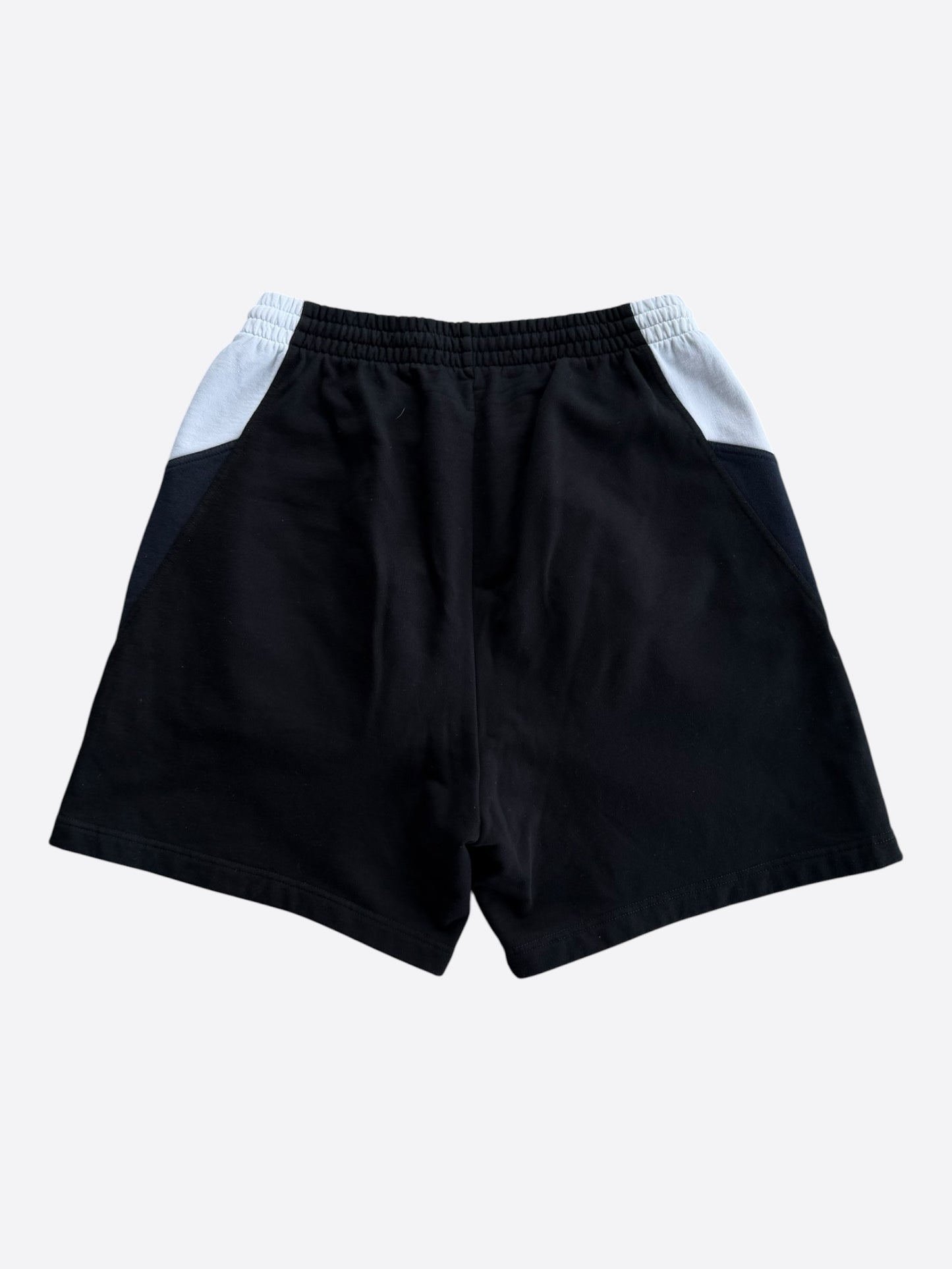 Balenciaga Black & White 3B Sports Logo Shorts