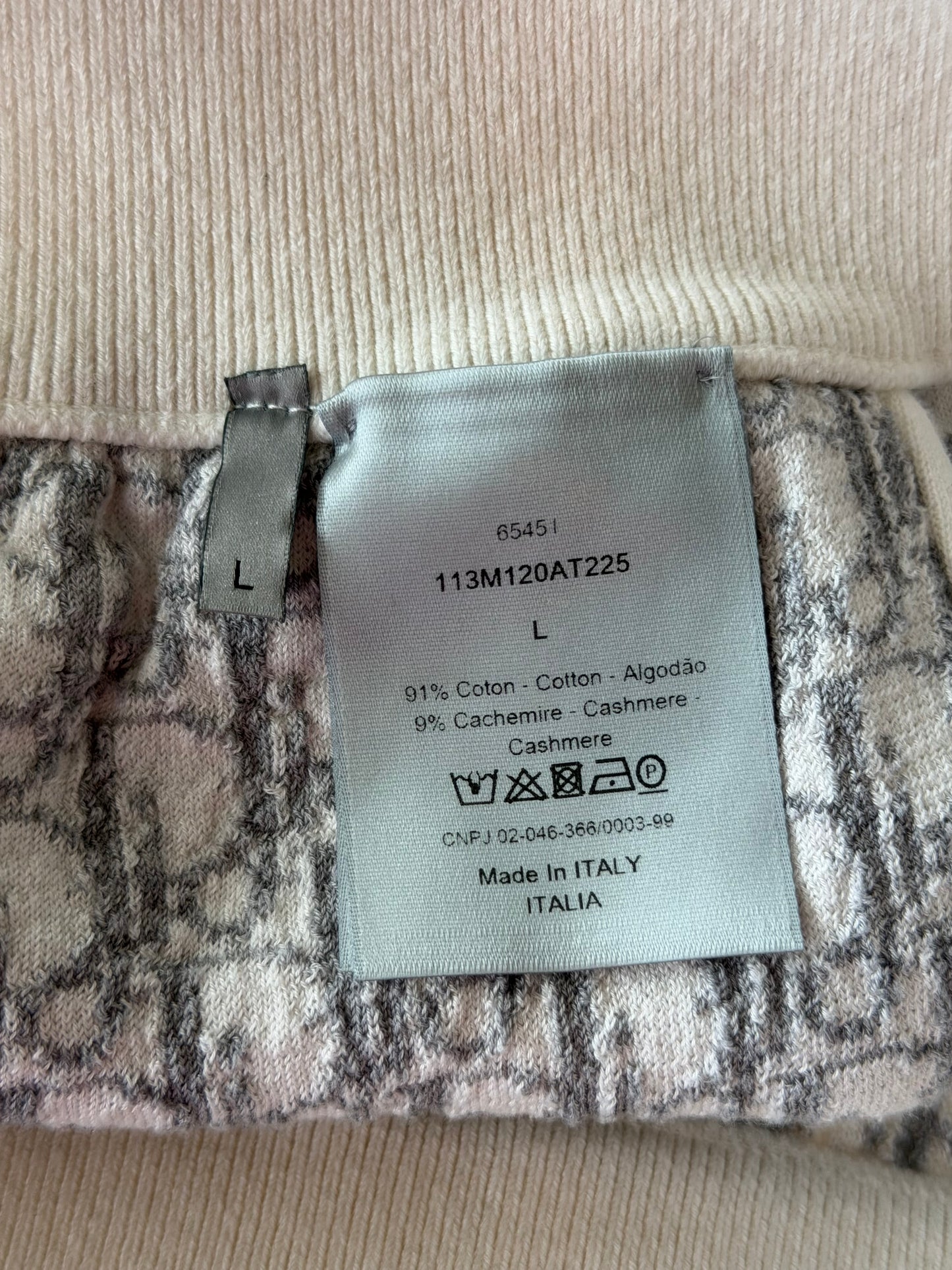 Dior White Oblique Track Pants