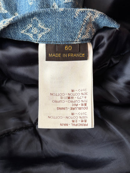 Louis Vuitton Supreme Blue Monogram Denim Parka