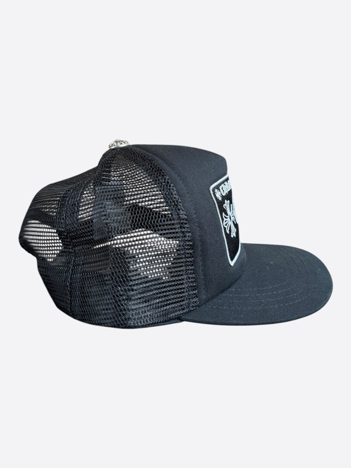 Chrome Hearts Black & White Miami Trucker Hat