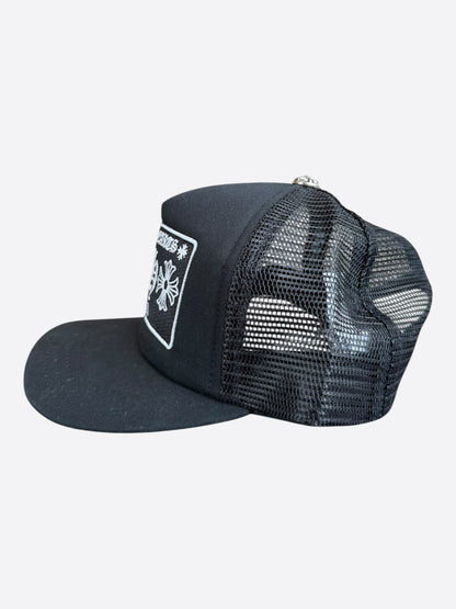 Chrome Hearts Black & White Miami Trucker Hat