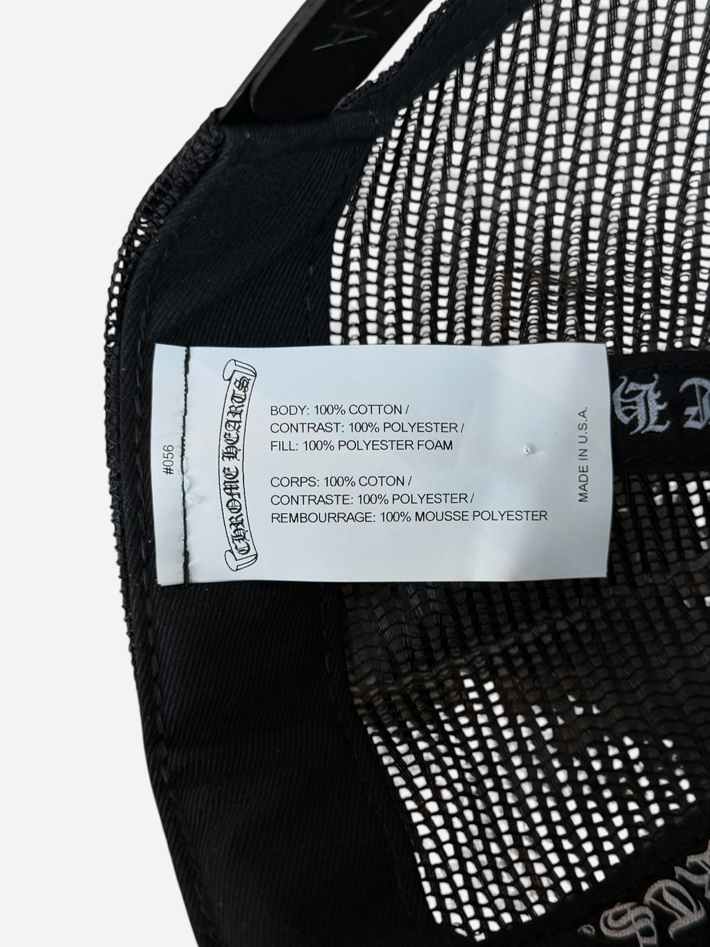 Chrome Hearts Black & White Miami Trucker Hat