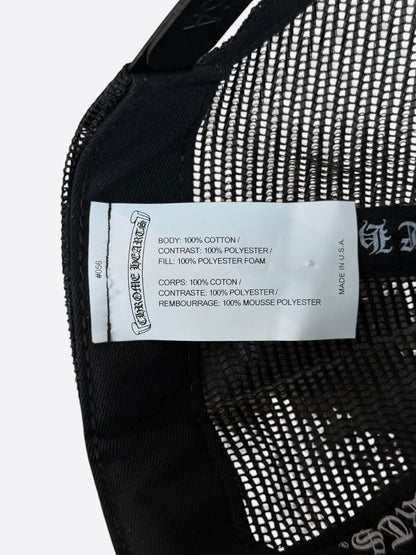 Chrome Hearts Black & White Miami Trucker Hat