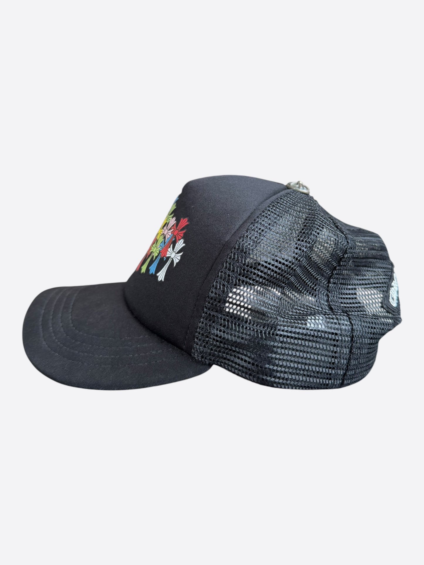 Chrome Hearts Black Multicolor Cross Trucker Hat