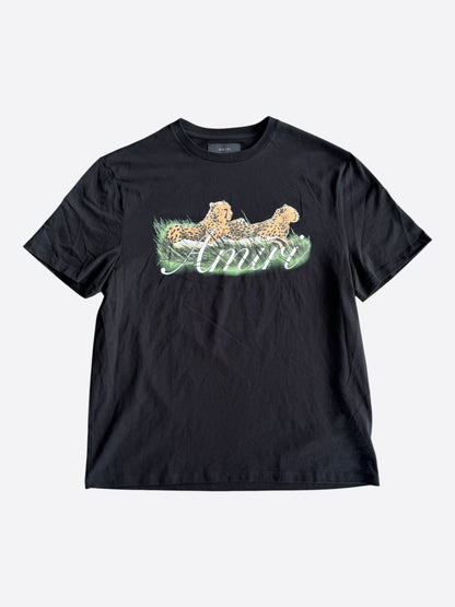 Amiri Black Cheetah Graphic T-Shirt