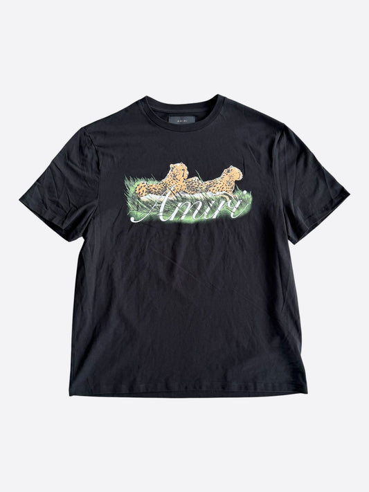 Amiri Black Cheetah Graphic T-Shirt