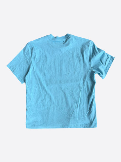 Amiri Blue Staggered Logo T-Shirt
