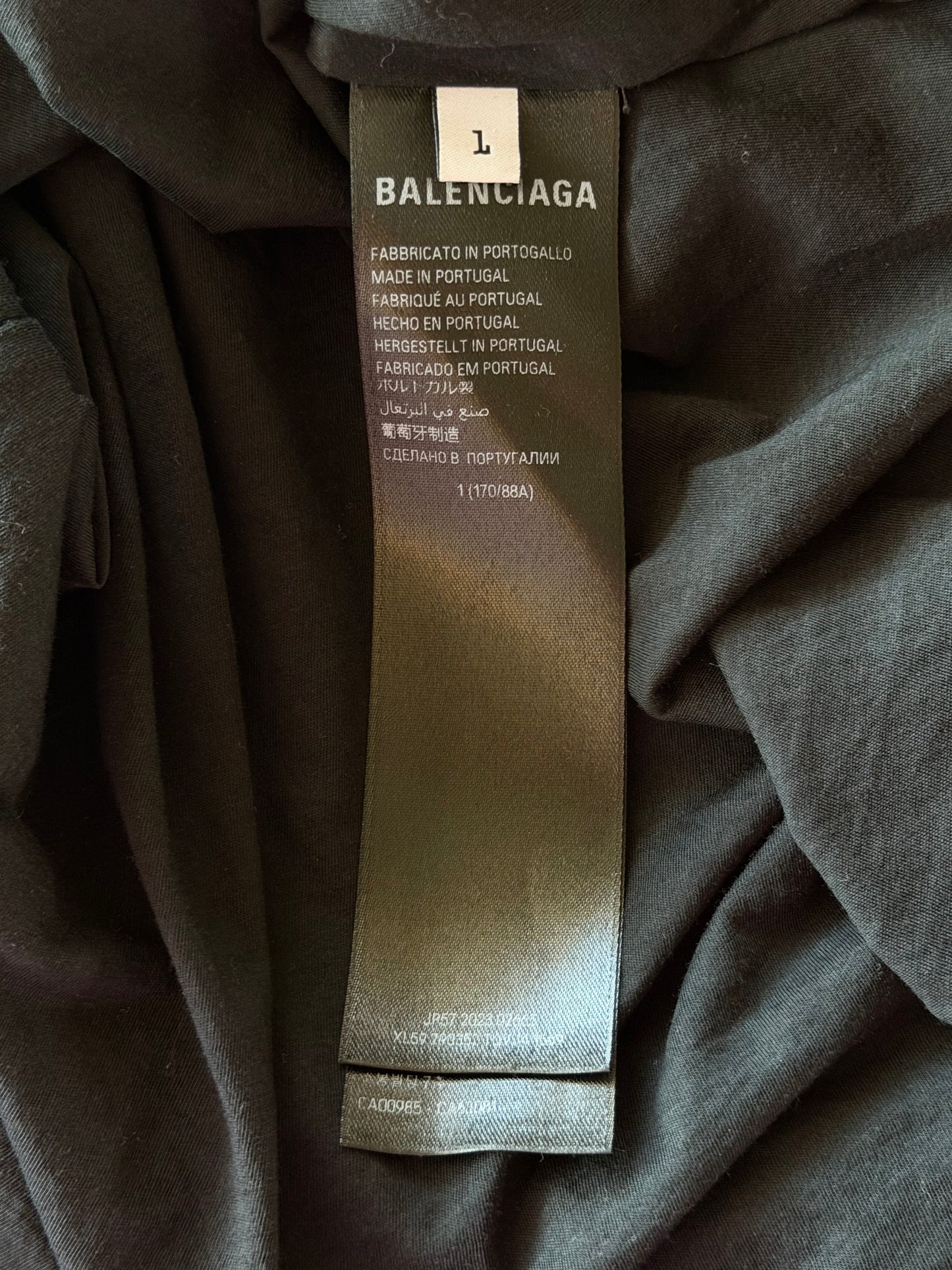Balenciaga Faded Black & White Logo Sleeveless T-Shirt