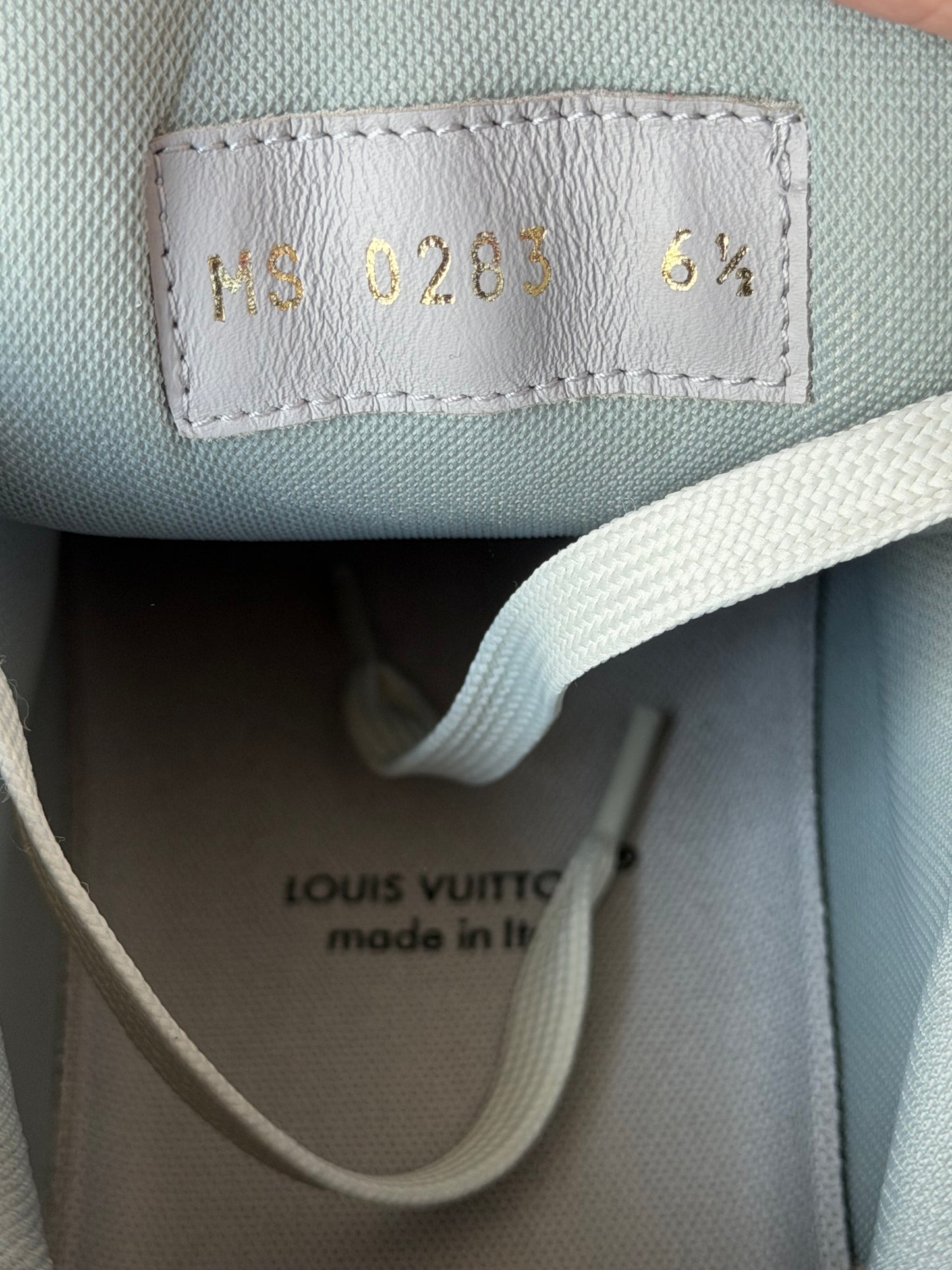 Louis Vuitton Black & Red Mesh Trainer