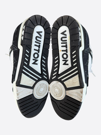 Louis Vuitton Black & White Denim Monogram Trainers