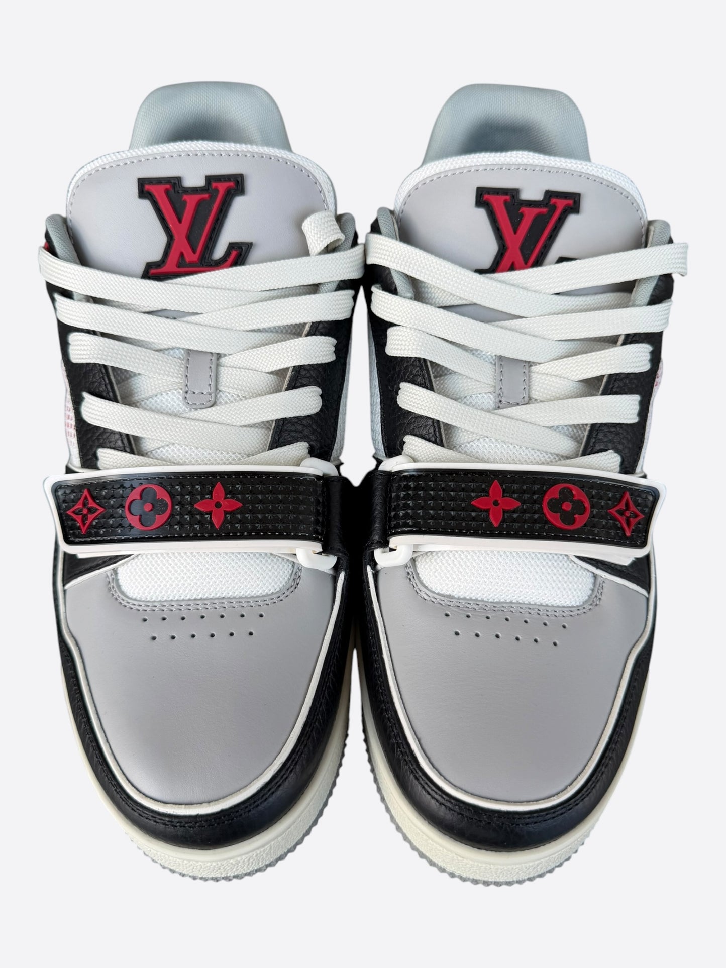 Louis Vuitton Black & Red Mesh Trainer