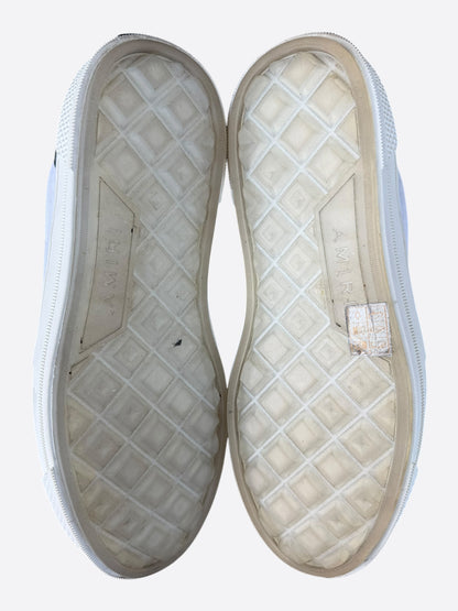 Amiri Black & White Skeleton Slip On Sneakers